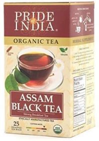 Pride Of India - Organic Assam Breakfast Black Tea, 100 Tea Bags 100ct oz