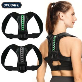 Adjustable Back Shoulder Posture Corrector Belt Clavicle Spine Support Reshape Your Body Home Office Sport Upper Back Neck Brace (Color: orange, size: M for weight 40-70KG)