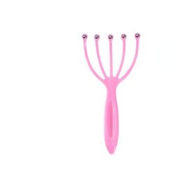 1pc Five-Claw Head Massager; 7.08*3.34in; Portable Head Massage Tool For Pressure Relief (Color: PINK)